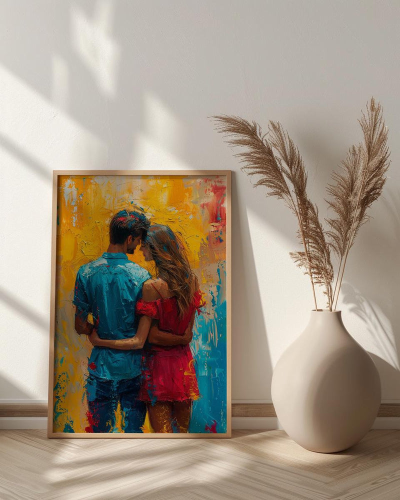 Holi Festival Poster, India Art Print, Colorful Couple Wall Art, Vibrant Powder Painting, Energetic Decor