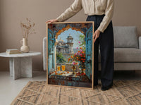 Rajasthan Wall Art, Indian Palace Art Print, Arched Window Poster, Lassi Sweet Decor, Royal Home Decor