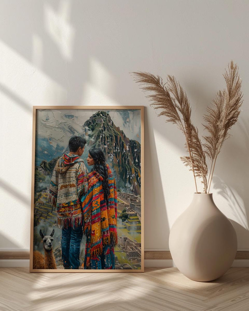 Peru Wall Art, Machu Picchu Art Print, Inca Trail Poster, Andes Mountain Painting, Latin America Travel Decor