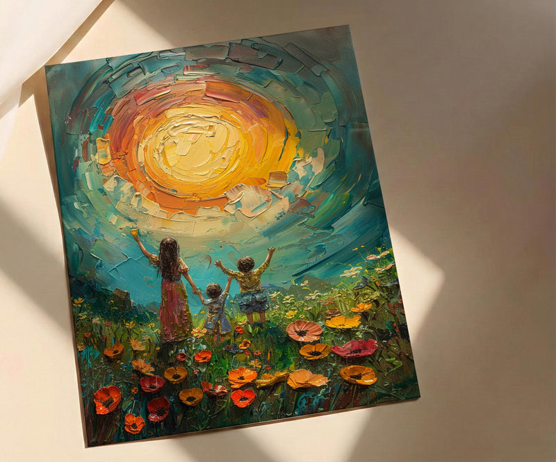 Ten Of Cups Tarot Print, Family Happiness Wall Art, Mothers Day Gift From Daughter, Museum Quality Decor, Shipped Wall Art