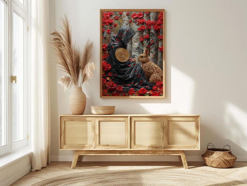 Queen Of Pentacles Print, Earth Mother Wall Art, Mothers Day Gift From Son, Museum Quality Decor, Shipped Wall Art