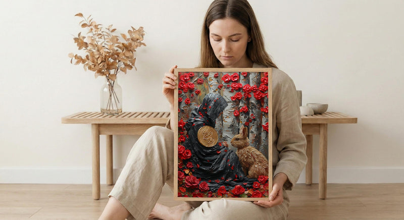 Queen Of Pentacles Print, Earth Mother Wall Art, Mothers Day Gift From Son, Museum Quality Decor, Shipped Wall Art