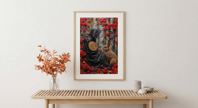 Queen Of Pentacles Print, Earth Mother Wall Art, Mothers Day Gift From Son, Museum Quality Decor, Shipped Wall Art