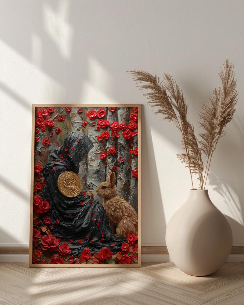 Queen Of Pentacles Print, Earth Mother Wall Art, Mothers Day Gift From Son, Museum Quality Decor, Shipped Wall Art
