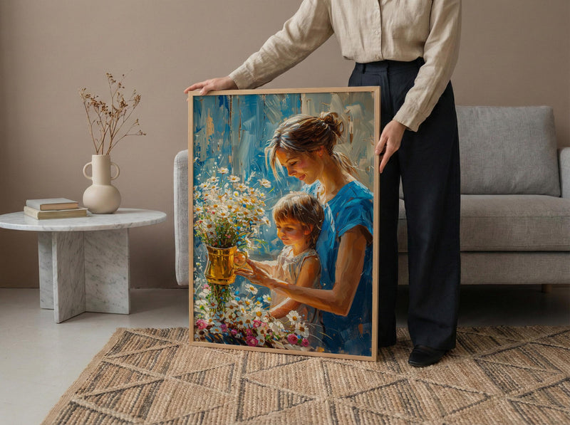 Six Of Cups Tarot Print, Nostalgic Mother Wall Art, Mothers Day Gift From Daughter, Museum Quality Decor, Shipped Wall Art
