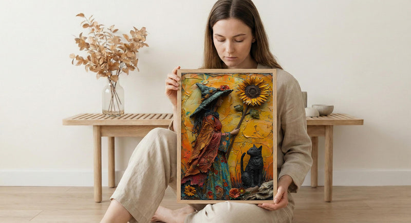 Queen Of Wands Tarot Print, Strong Mother Wall Art, Mothers Day Gift From Son, Museum Quality Decor, Shipped Wall Art