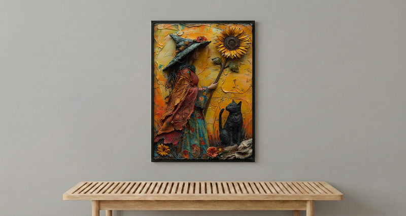 Queen Of Wands Tarot Print, Strong Mother Wall Art, Mothers Day Gift From Son, Museum Quality Decor, Shipped Wall Art