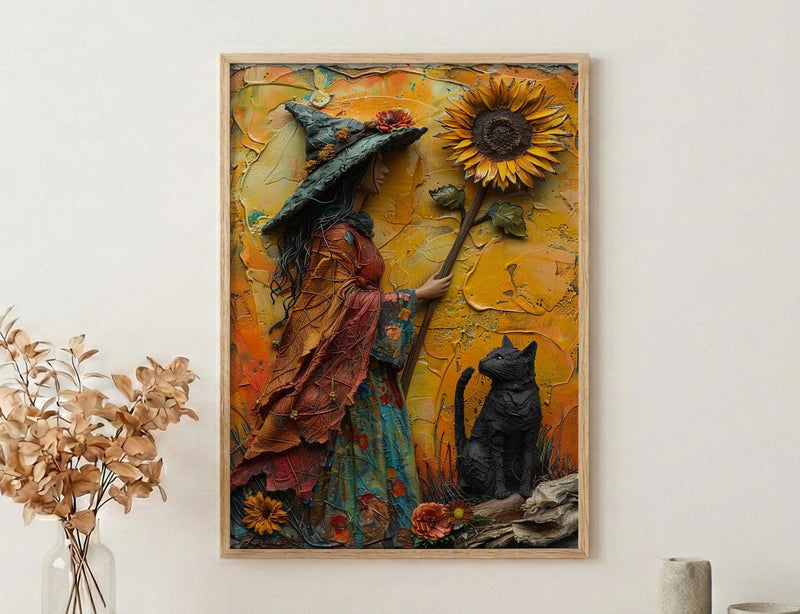 Queen Of Wands Tarot Print, Strong Mother Wall Art, Mothers Day Gift From Son, Museum Quality Decor, Shipped Wall Art