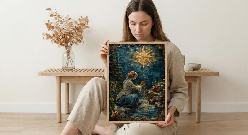 The Star Tarot Print, Healing Mother Wall Art, Mothers Day Gift From Daughter, Museum Quality Decor, Shipped Wall Art