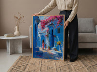 Chefchaouen Morocco Art Print, Mothers Day Gift From Daughter, Blue City Wall Art, Mother Daughter Poster, African Decor