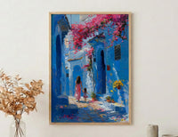 Chefchaouen Morocco Art Print, Mothers Day Gift From Daughter, Blue City Wall Art, Mother Daughter Poster, African Decor