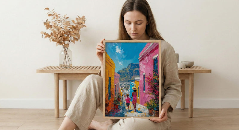 Cape Town South Africa Print, Mothers Day Gift From Son, Bo Kaap Wall Art, Mom And Son Poster, Colorful African Decor
