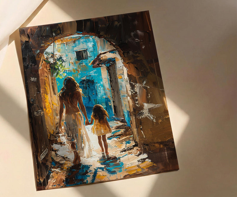 Zanzibar Stone Town Art Print, Mothers Day Gift From Daughter, Historic Street Wall Art, Mother Daughter Poster, African Decor