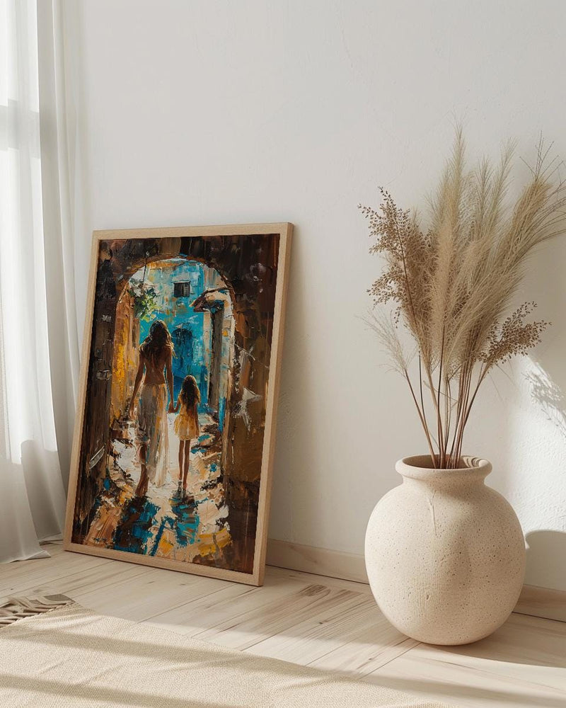Zanzibar Stone Town Art Print, Mothers Day Gift From Daughter, Historic Street Wall Art, Mother Daughter Poster, African Decor