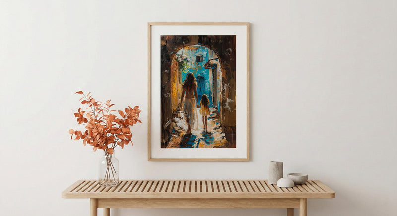 Zanzibar Stone Town Art Print, Mothers Day Gift From Daughter, Historic Street Wall Art, Mother Daughter Poster, African Decor