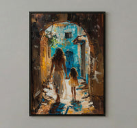 Zanzibar Stone Town Art Print, Mothers Day Gift From Daughter, Historic Street Wall Art, Mother Daughter Poster, African Decor