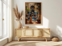 Marrakech Morocco Art Print, Mothers Day Gift From Daughter, Riad Courtyard Wall Art, Mother Daughter Poster, African Decor
