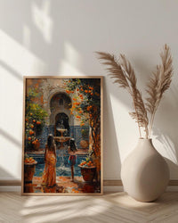 Marrakech Morocco Art Print, Mothers Day Gift From Daughter, Riad Courtyard Wall Art, Mother Daughter Poster, African Decor