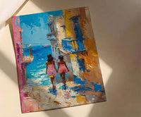 Senegal Saint Louis Art Print, Mothers Day Gift From Daughter, Colonial Street Wall Art, Mother Daughter Poster, African Decor