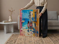 Senegal Saint Louis Art Print, Mothers Day Gift From Daughter, Colonial Street Wall Art, Mother Daughter Poster, African Decor