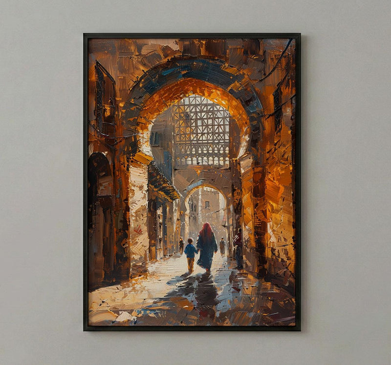 Cairo Egypt Art Print, Mothers Day Gift From Son, Islamic Architecture Wall Art, Mom And Son Poster, Historic African Decor
