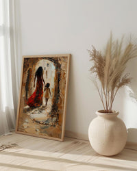 Kenya Lamu Old Town Art Print, Mothers Day Gift From Daughter, Coastal Street Wall Art, Mother Daughter Poster, African Decor