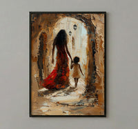 Kenya Lamu Old Town Art Print, Mothers Day Gift From Daughter, Coastal Street Wall Art, Mother Daughter Poster, African Decor