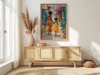 Ethiopia Harar Art Print, Mothers Day Gift From Daughter, Colorful Street Wall Art, Mother Daughter Poster, African Decor
