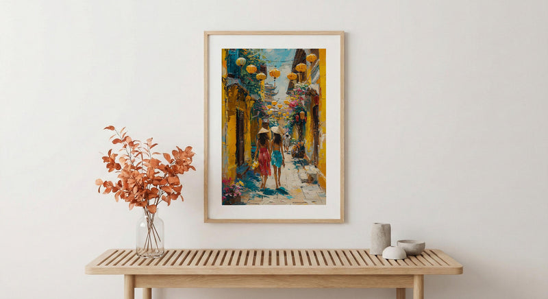 Hoi An Vietnam Art Print, Mothers Day Gift From Daughter, Museum Quality Asian Decor, Mother Daughter Poster, Shipped Wall Art