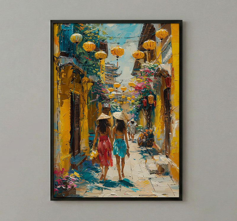 Hoi An Vietnam Art Print, Mothers Day Gift From Daughter, Museum Quality Asian Decor, Mother Daughter Poster, Shipped Wall Art