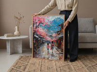 Kyoto Japan Art Print, Cherry Blossom Wall Art, Mothers Day Gift From Daughter, Mother Daughter Poster, Museum Quality Decor