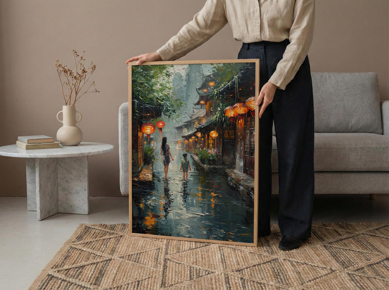 Lijiang China Art Print, Mothers Day Gift From Son, Ancient Town Wall Art, Mom And Son Poster, Museum Quality Decor