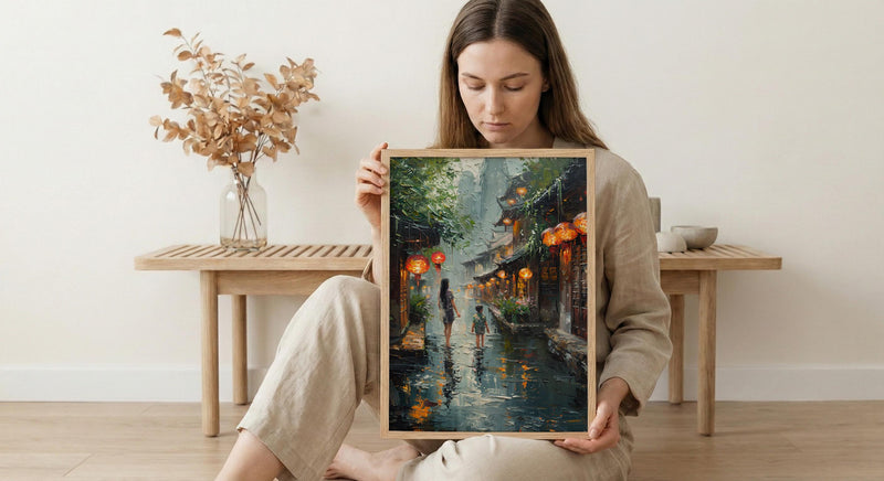Lijiang China Art Print, Mothers Day Gift From Son, Ancient Town Wall Art, Mom And Son Poster, Museum Quality Decor