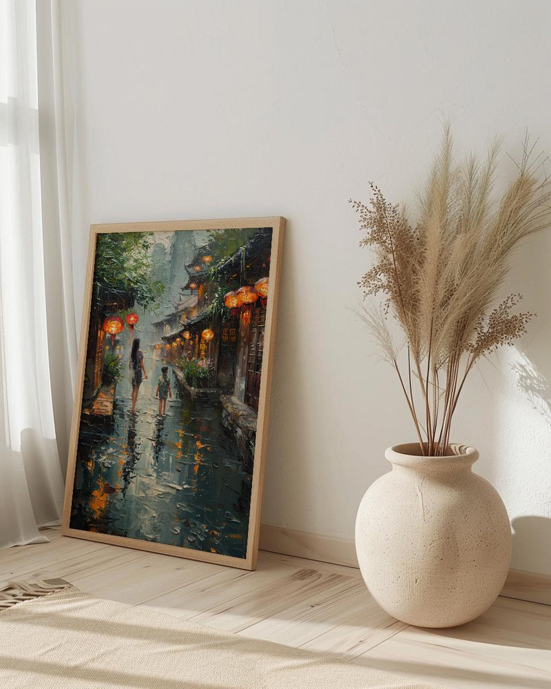 Lijiang China Art Print, Mothers Day Gift From Son, Ancient Town Wall Art, Mom And Son Poster, Museum Quality Decor