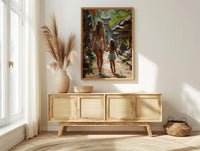 Ubud Bali Art Print, Tropical Asian Wall Art, Mothers Day Gift From Daughter, Mother Daughter Poster, Museum Quality Decor