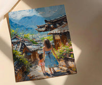 Seoul South Korea Print, Bukchon Hanok Wall Art, Mothers Day Gift From Daughter, Museum Quality Decor, Mother Daughter Poster