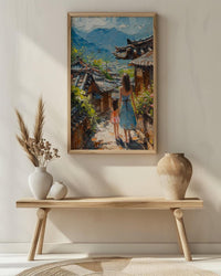 Seoul South Korea Print, Bukchon Hanok Wall Art, Mothers Day Gift From Daughter, Museum Quality Decor, Mother Daughter Poster