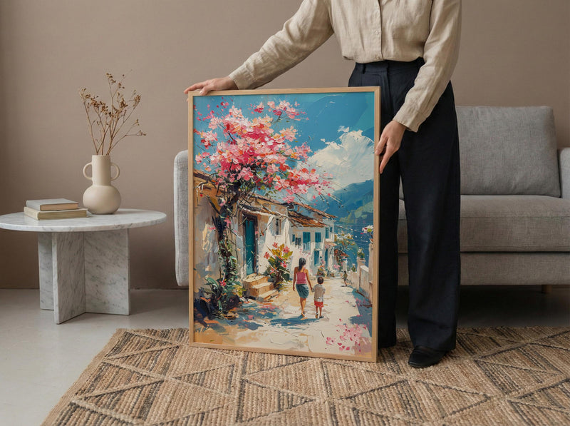 Luang Prabang Art Print, Laos Travel Poster, Mothers Day Gift From Son, Mom And Son Wall Art, Museum Quality Decor