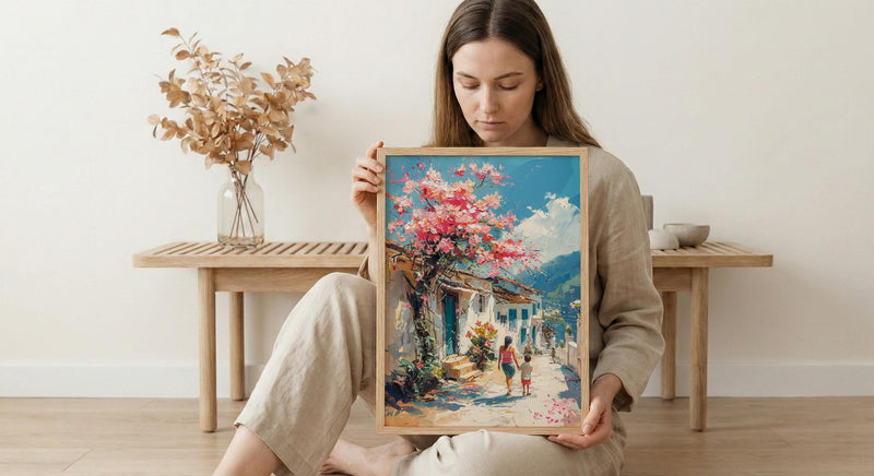 Luang Prabang Art Print, Laos Travel Poster, Mothers Day Gift From Son, Mom And Son Wall Art, Museum Quality Decor