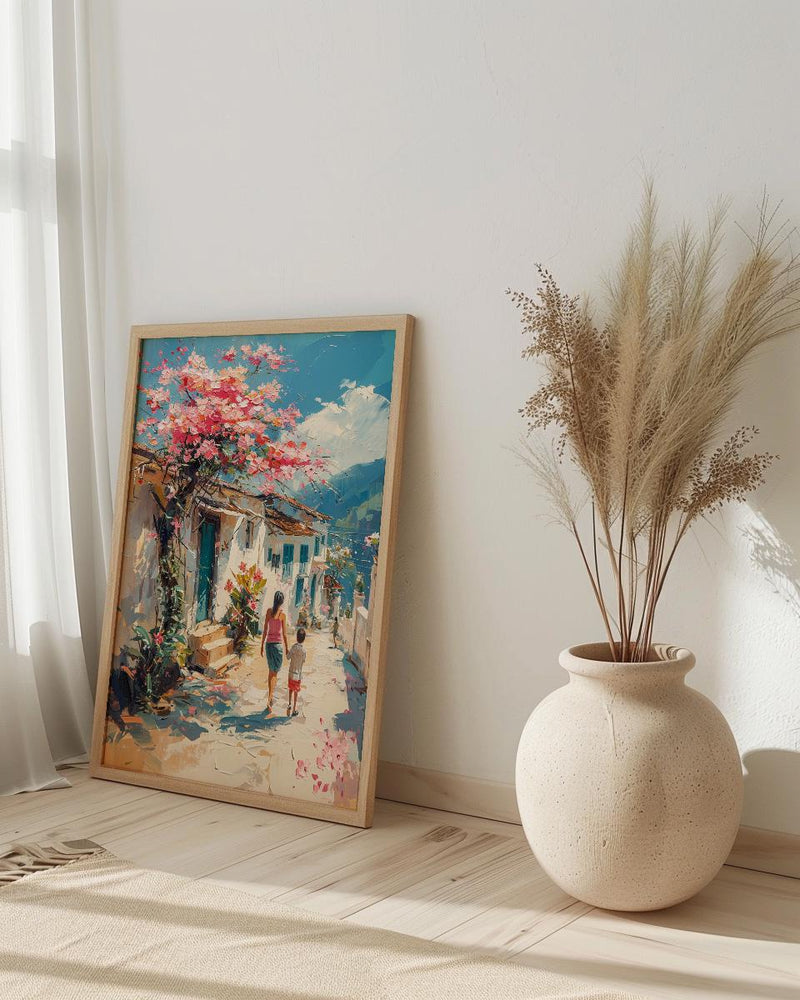 Luang Prabang Art Print, Laos Travel Poster, Mothers Day Gift From Son, Mom And Son Wall Art, Museum Quality Decor