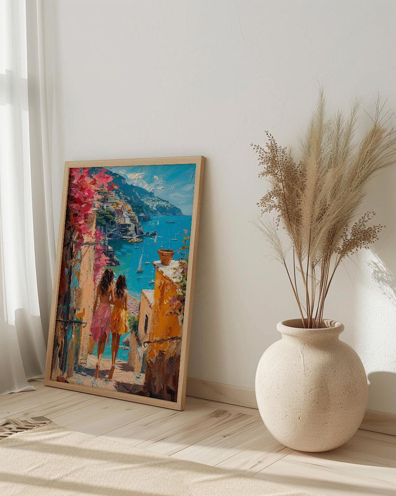 Positano Italy Art Print, Mothers Day Gift From Daughter, Amalfi Coast Poster, Museum Quality Decor, Shipped Wall Art