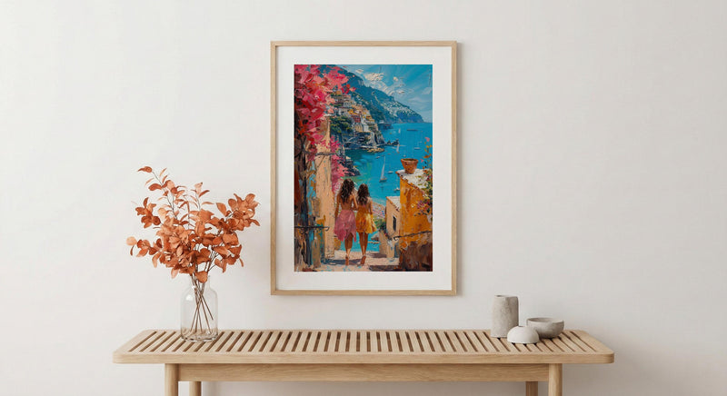 Positano Italy Art Print, Mothers Day Gift From Daughter, Amalfi Coast Poster, Museum Quality Decor, Shipped Wall Art