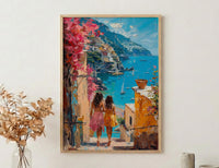 Positano Italy Art Print, Mothers Day Gift From Daughter, Amalfi Coast Poster, Museum Quality Decor, Shipped Wall Art