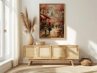 Paris Montmartre Print, Mothers Day Gift From Son, French Cafe Wall Art, Mom And Son Poster, Museum Quality Decor