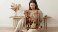 Paris Montmartre Print, Mothers Day Gift From Son, French Cafe Wall Art, Mom And Son Poster, Museum Quality Decor
