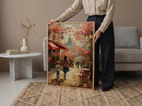 Paris Montmartre Print, Mothers Day Gift From Son, French Cafe Wall Art, Mom And Son Poster, Museum Quality Decor
