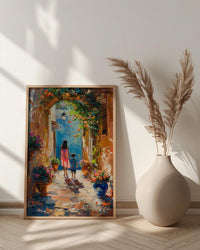 Seville Spain Art Print, Mothers Day Gift From Son, Andalusian Courtyard Decor, Mom And Son Poster, Shipped Wall Art