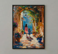 Seville Spain Art Print, Mothers Day Gift From Son, Andalusian Courtyard Decor, Mom And Son Poster, Shipped Wall Art