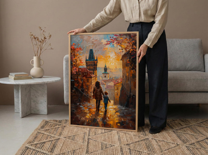 Prague Czechia Print, Old Town Street Wall Art, Mothers Day Gift From Son, Museum Quality Decor, Shipped Wall Art