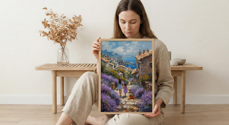 Provence France Print, Lavender Street Wall Art, Mothers Day Gift From Daughter, Museum Quality Decor, Shipped Wall Art